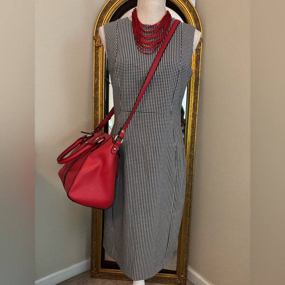 Calvin Klein Houndstooth Check Sheath Dress - size 8 - Picture 7 of 13